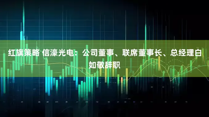 红旗策略 信濠光电：公司董事、联席董事长、总经理白如敬辞职